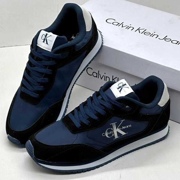 Calvin Klein Lace Up Sneakers Blue Black