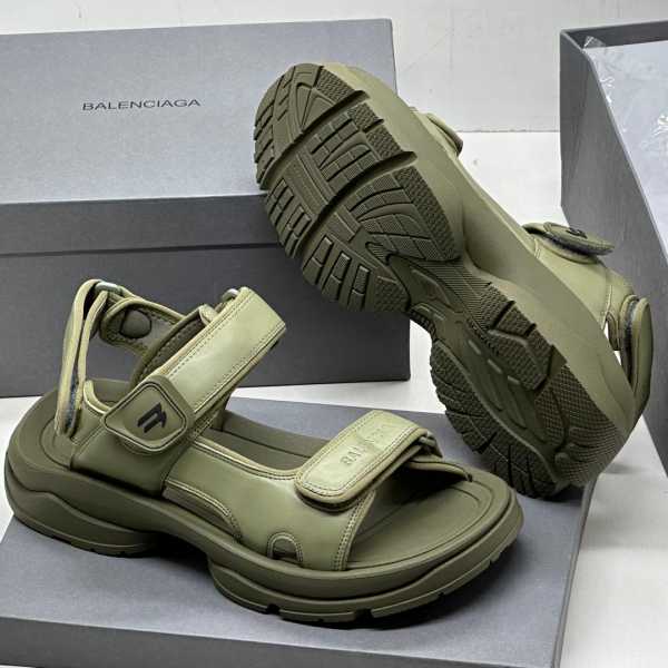 Balenciaga Leather Sandals Green