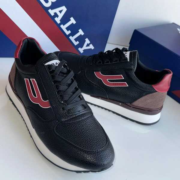 Bally Gismo Leather Sneakers Black