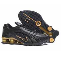 Nike Shox R4 301 Black Gold Men Sneakers