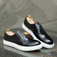 Berluti Leather Sneakers Wet-Look Black