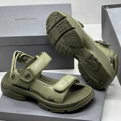 Balenciaga Leather Sandals Green