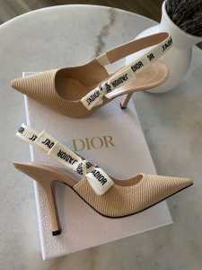 J'ADIOR SLING-BACK HEELS - NUDE