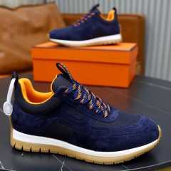 Hermes Luxury Sneakers Navy Blue