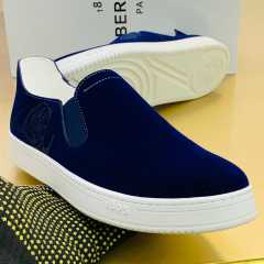 Berluti Slip-on Sneakers Navy Blue