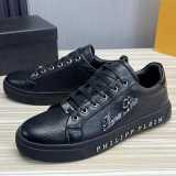 Philipp Plein Leather Sneakers Black