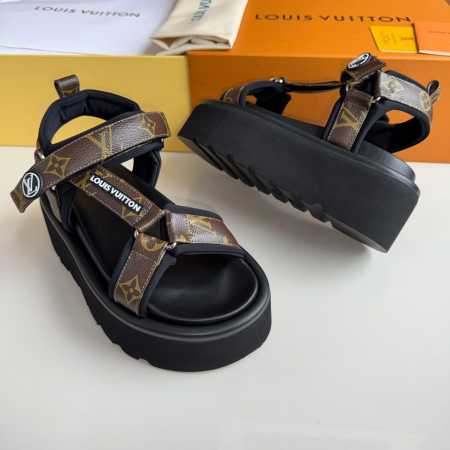 LV PLATFORM LUXURY SANDALS - MONOGRAM