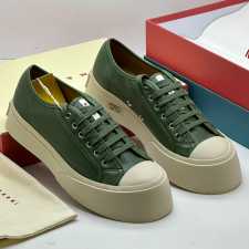 Marni Pablo Leather Sneakers Green