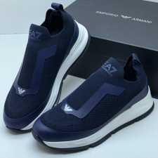 Armani Slip-on Navy Blue White 