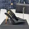 YSL SLING-BACK HEELS - BLACK