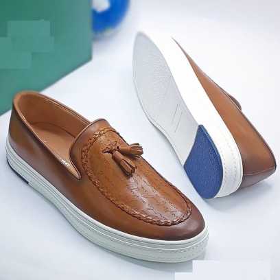 Berluti Design Leather Sneakers Brown