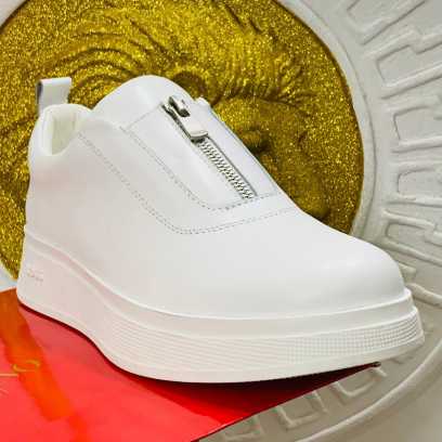 Hugo Boss Slip on Zip Up White
