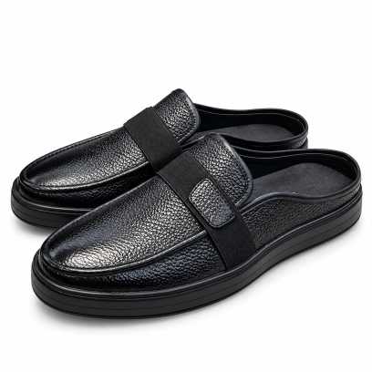 Berluti Leather Shoe Half Shoes All Black