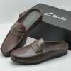 Clark Leather Half Shoes Coffee Brown