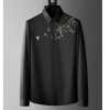 Embroidery Long Sleeve Shirts Black