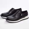 Berluti Leather Lace Up Side Buckle Shoe Black
