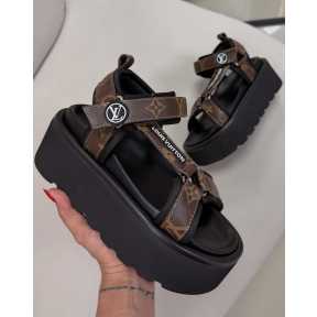 PLATFORM LUXURY SANDALS - MONOGRAM