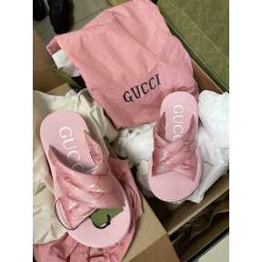 GUCCI Light-weight Platform Slide - Pink