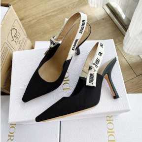J'ADIOR SLING-BACK HEELS -BLACK