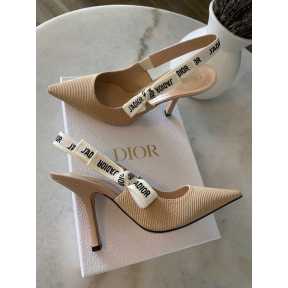 J'ADIOR SLING-BACK HEELS - NUDE