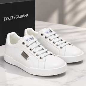 D & G Lace up Sneakers White