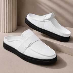 Berluti Leather Shoe Half Shoes White