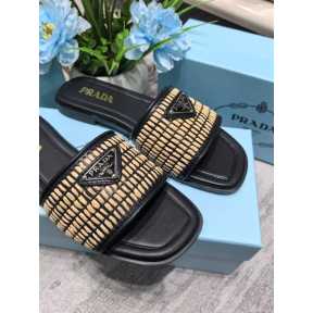Woven Casual Slides - Black