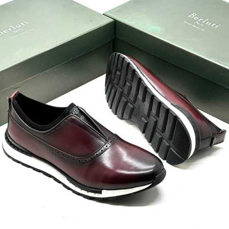 Berluti Leather Shoe Maroon