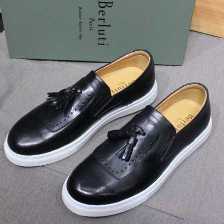 Berluti tassel Leather Sneaker Black