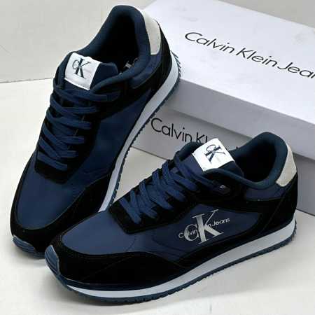Calvin Klein Lace Up Sneakers Blue Black