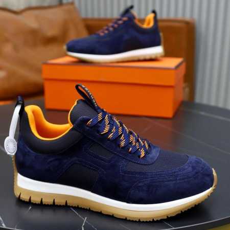 Hermes Luxury Sneakers Navy Blue