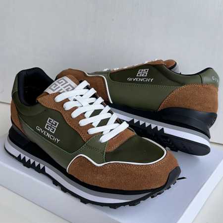 Givenchy Leather Sneakers Green Brown