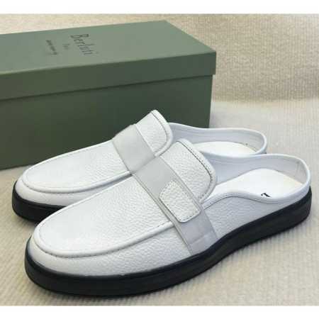 Berluti Leather Shoe Half Shoes White