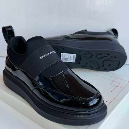 Alexander Mcqueen Slip-On Sneakers Wet-Look All Black