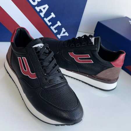 Bally Gismo Leather Sneakers Black