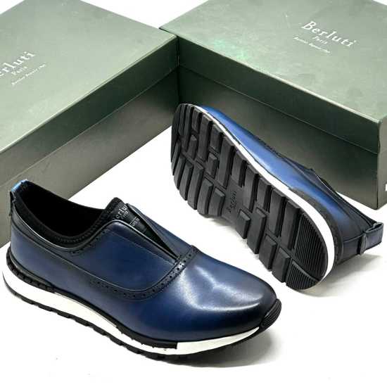 Berluti Leather Shoe Blue