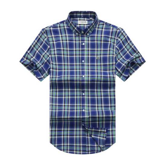 Lacoste Short Sleeve Checkered Shirt