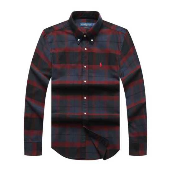 Prl Long Sleeve Checkered Shirt