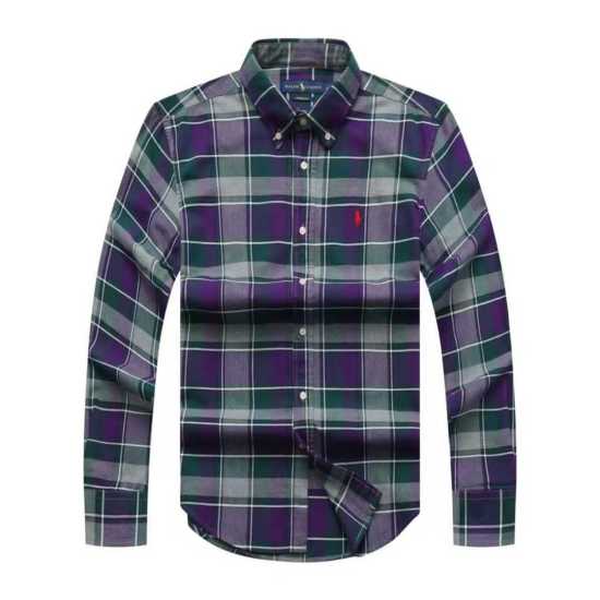 Prl Long Sleeve Checkered Shirt