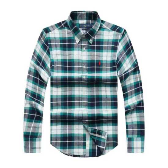Prl Long Sleeve Checkered Shirt