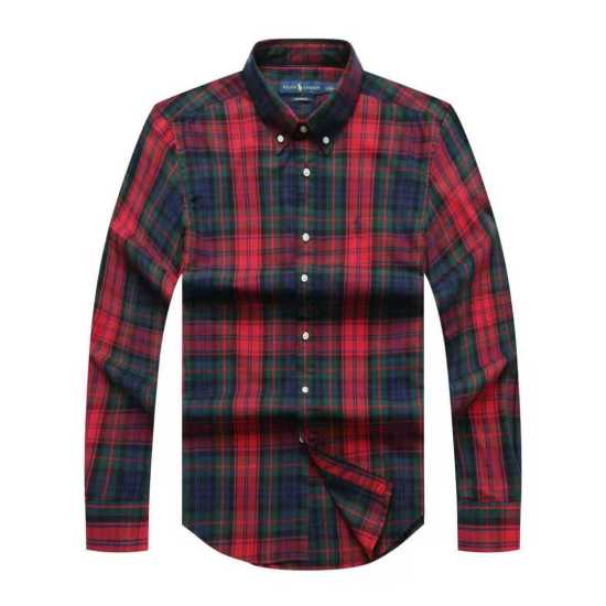 Prl Long Sleeve Checkered Shirt