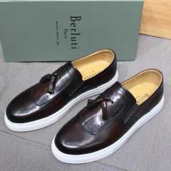 Berluti tassel Leather Sneaker Coffee Brown