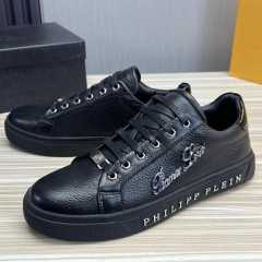 Philipp Plein Leather Sneakers Black