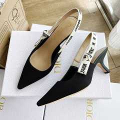 J'ADIOR LOW HEEL SLING-BACK -BLACK