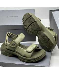 Balenciaga Leather Sandals Green
