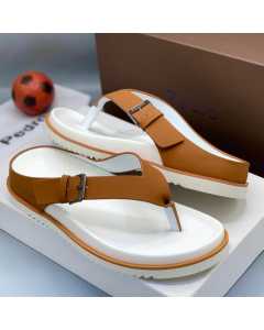 Pedro Slippers White Brown