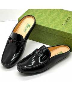 GG Wet-Look Half shoes Black