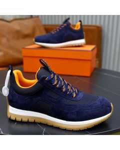 Hermes Luxury Sneakers Navy Blue
