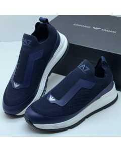 Armani Slip-on Navy Blue White 