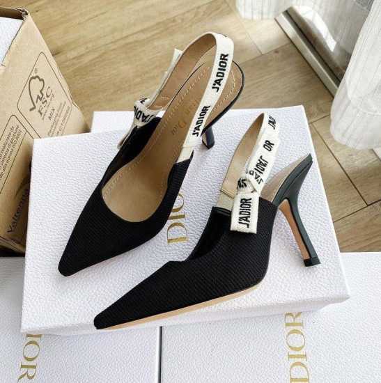 J'ADIOR SLING-BACK HEELS -BLACK